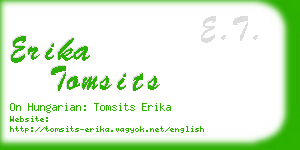 erika tomsits business card